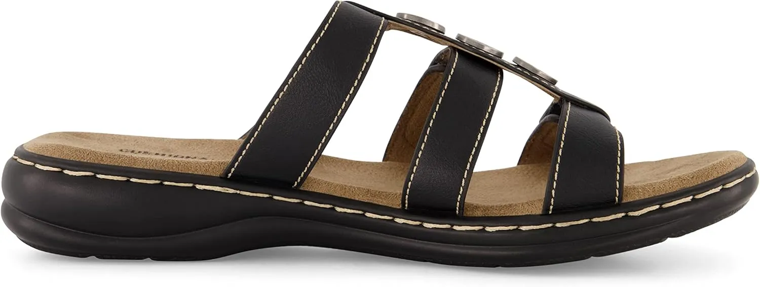 CUSHIONAIRE Women's Bowen Comfort Footbed Sandal with Adjustable Straps and  Comfort