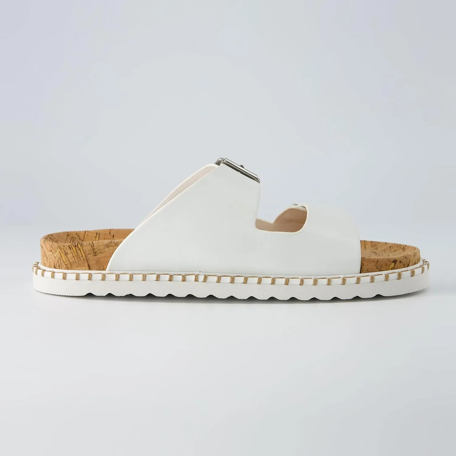 CUSHIONAIRE Women's Charming Cork footbed Sandal with  Comfort