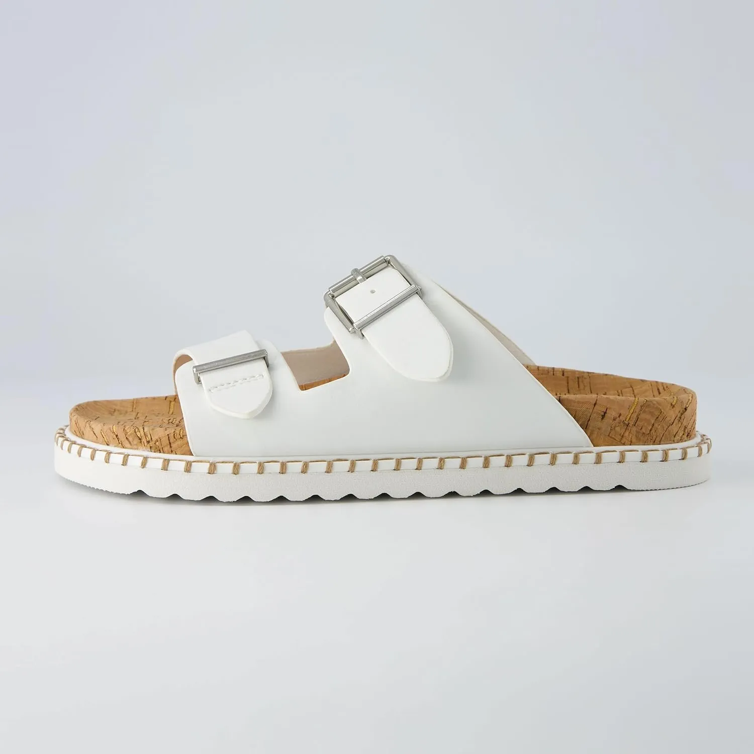 CUSHIONAIRE Women's Charming Cork footbed Sandal with  Comfort