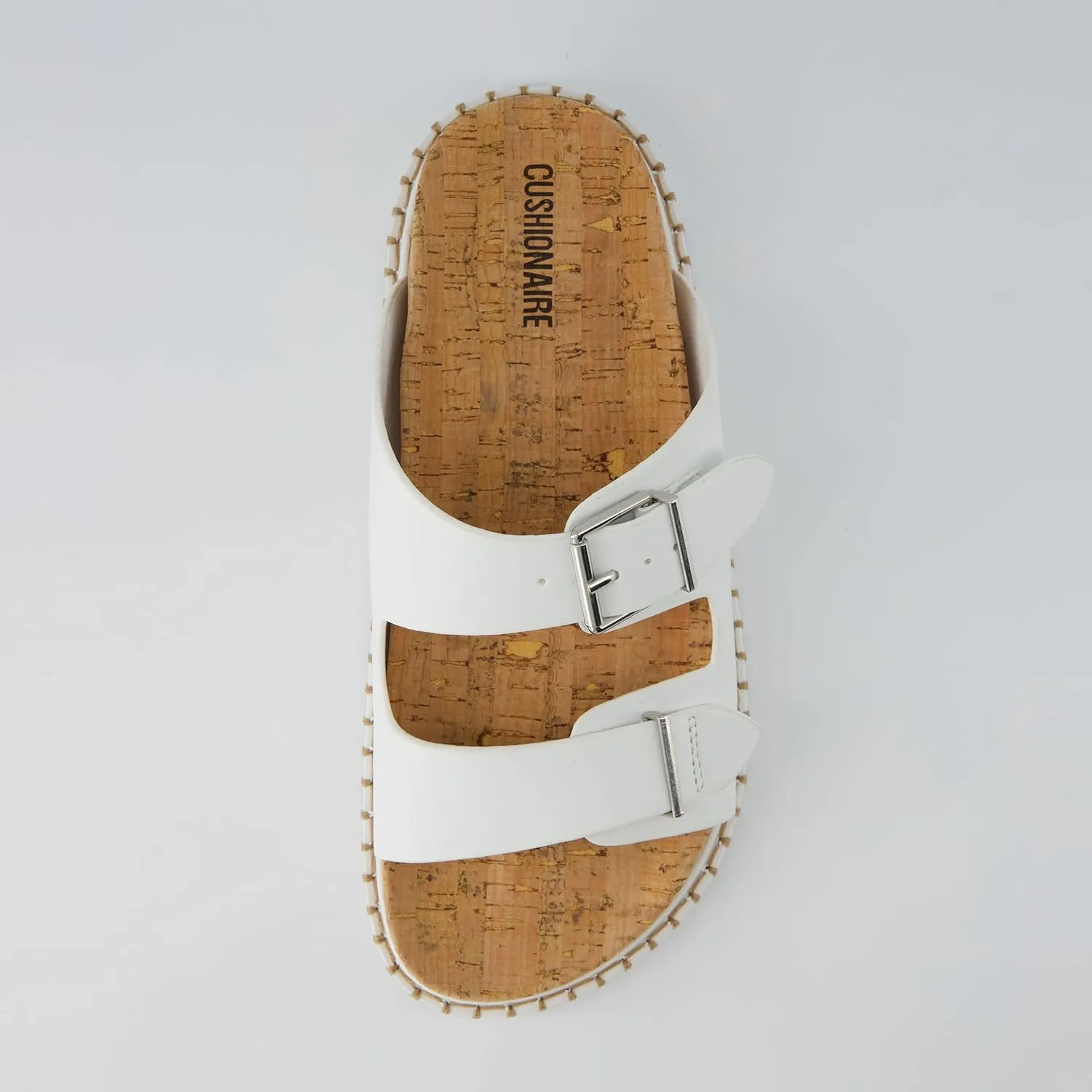 CUSHIONAIRE Women's Charming Cork footbed Sandal with  Comfort