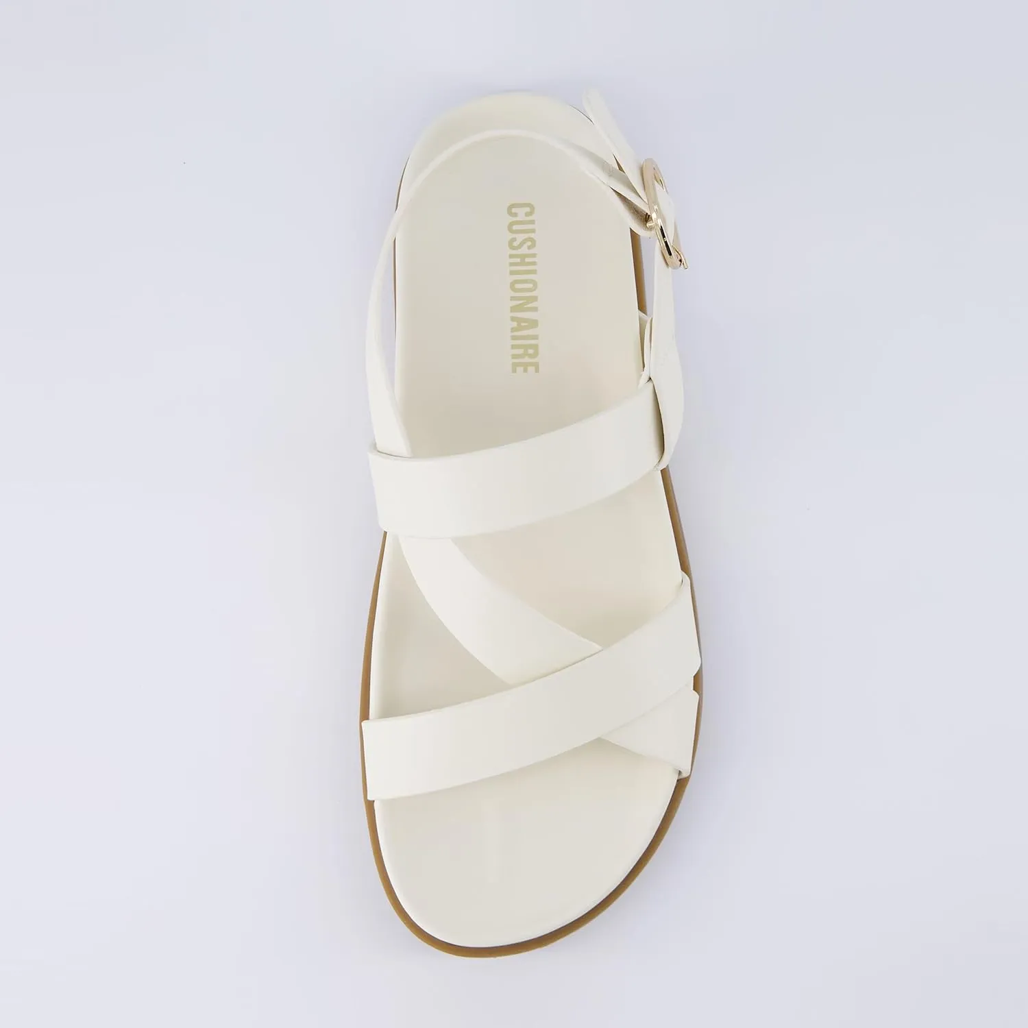 CUSHIONAIRE Women's Eve footbed sandal with  Comfort, Wide Widths Available