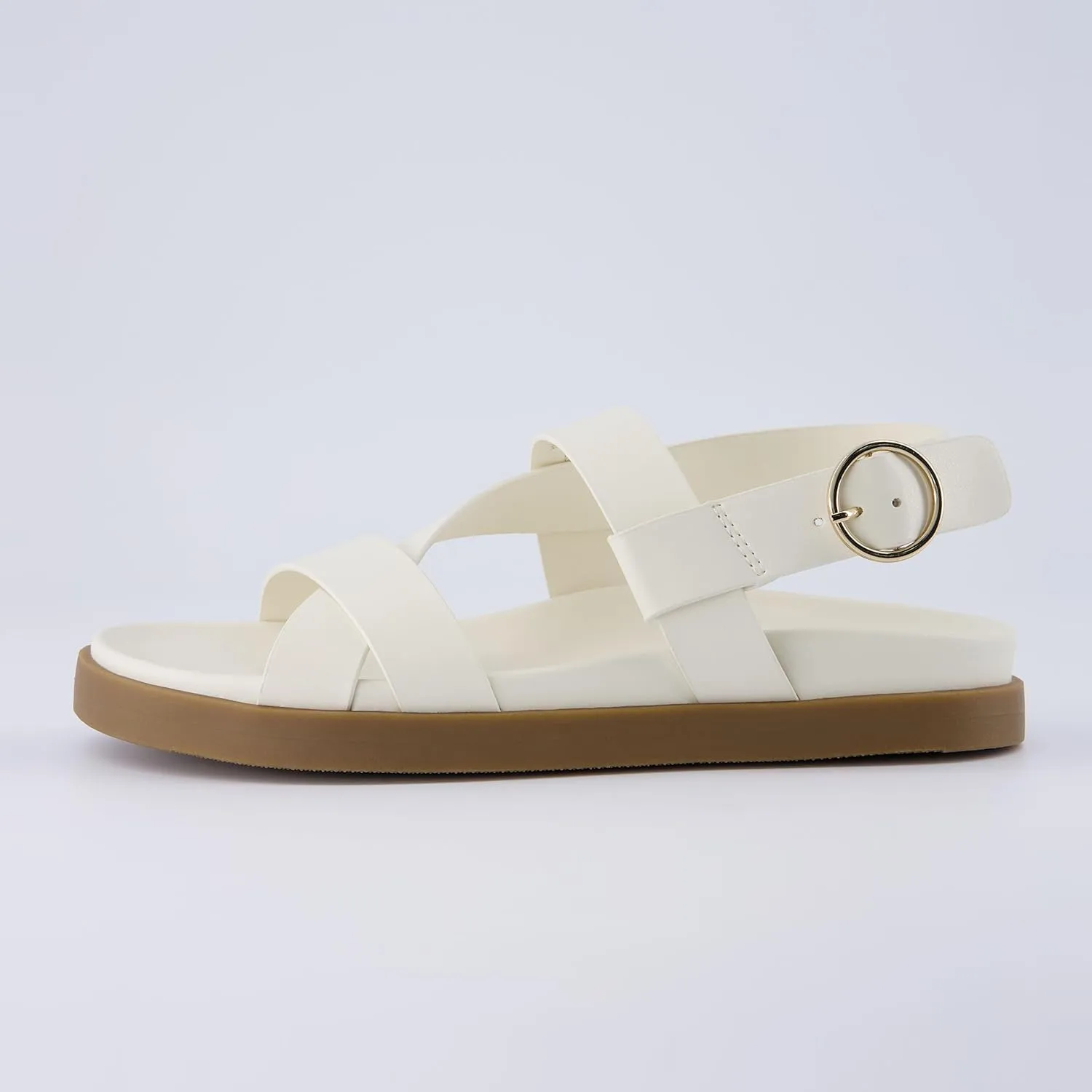 CUSHIONAIRE Women's Eve footbed sandal with  Comfort, Wide Widths Available