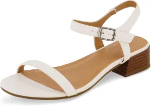 CUSHIONAIRE Women's Fontana one band block heel sandal  Memory Foam, Wide Widths Available