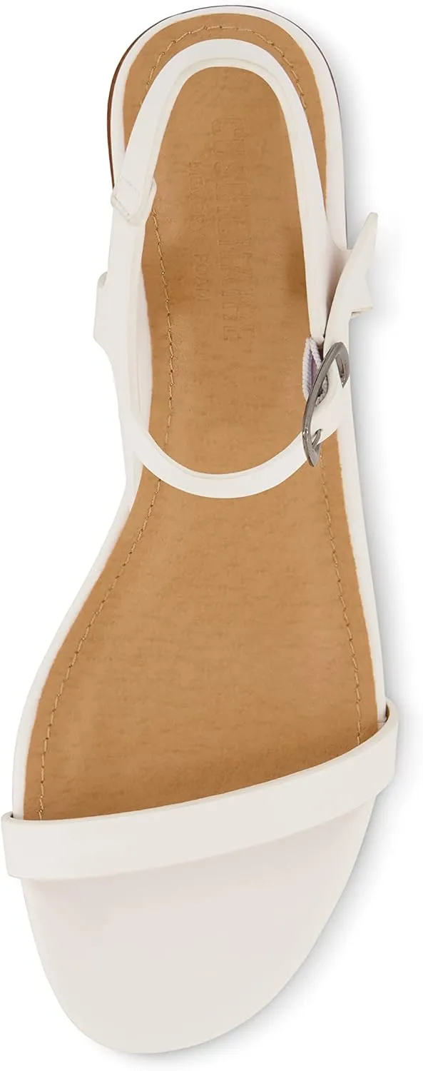 CUSHIONAIRE Women's Fontana one band block heel sandal  Memory Foam, Wide Widths Available