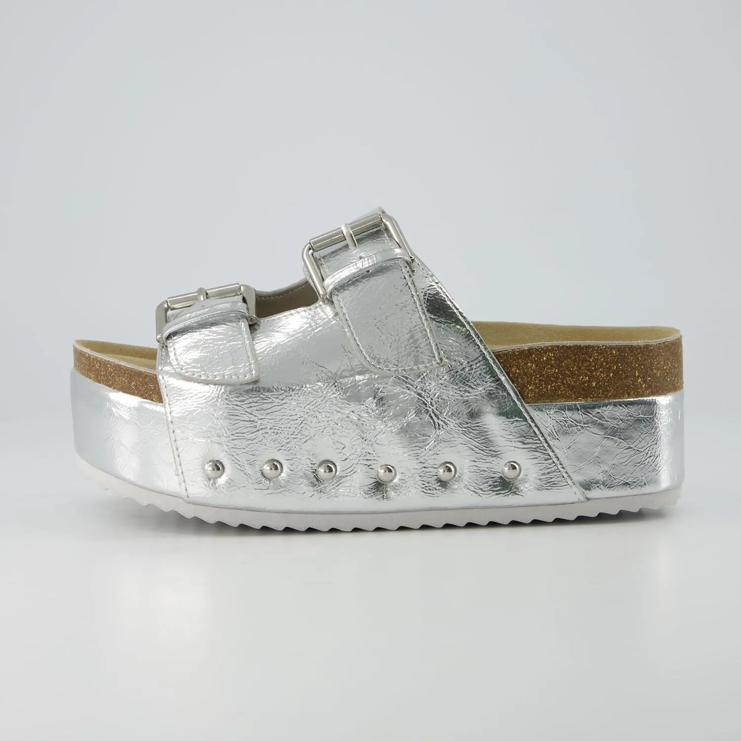 CUSHIONAIRE Women's Guru Genuine Leather footbed platform sandal with  Comfort, Wide Widths Available