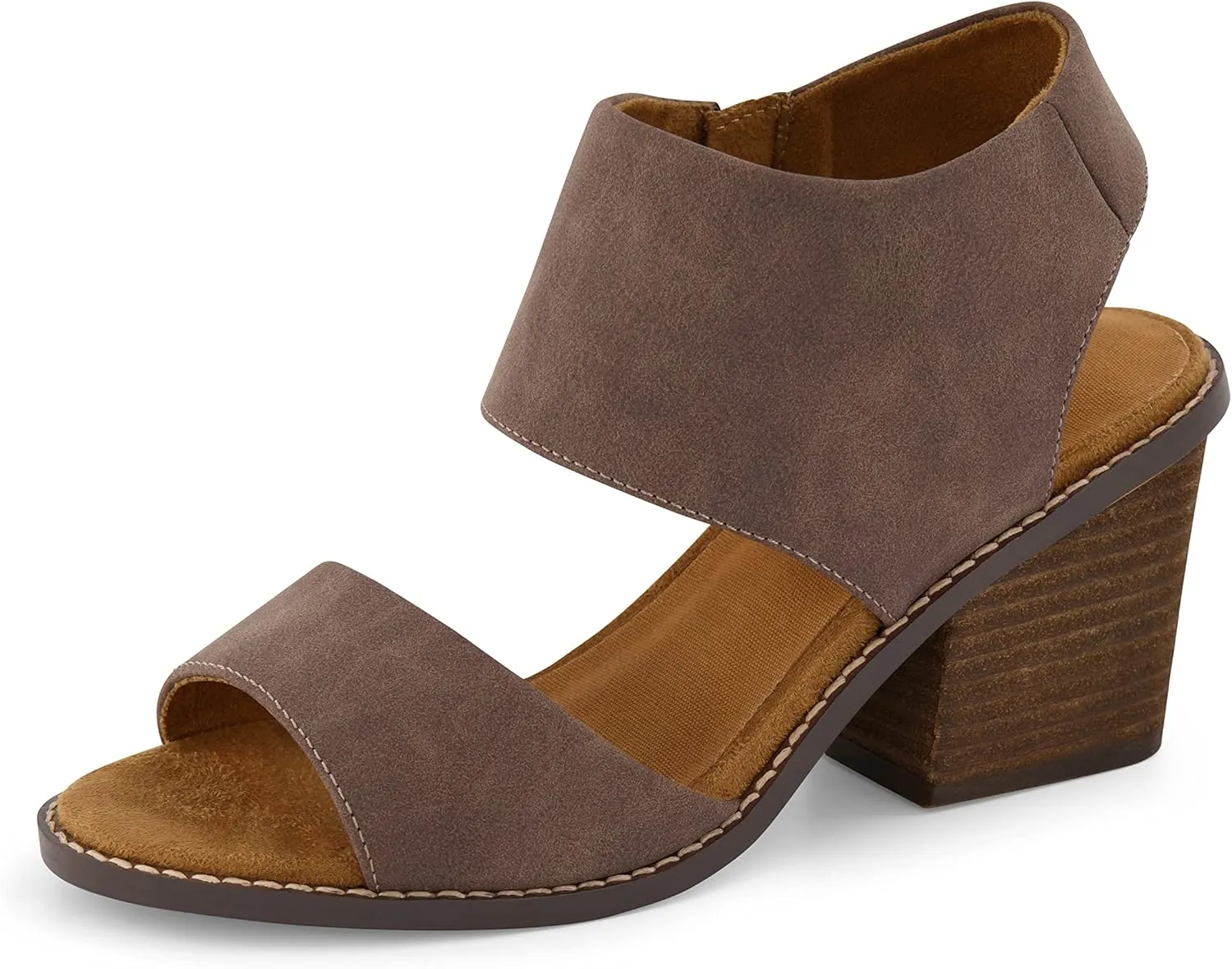 CUSHIONAIRE Women's Rosanna cut out sandal  Memory Foam and Wide Widths Available