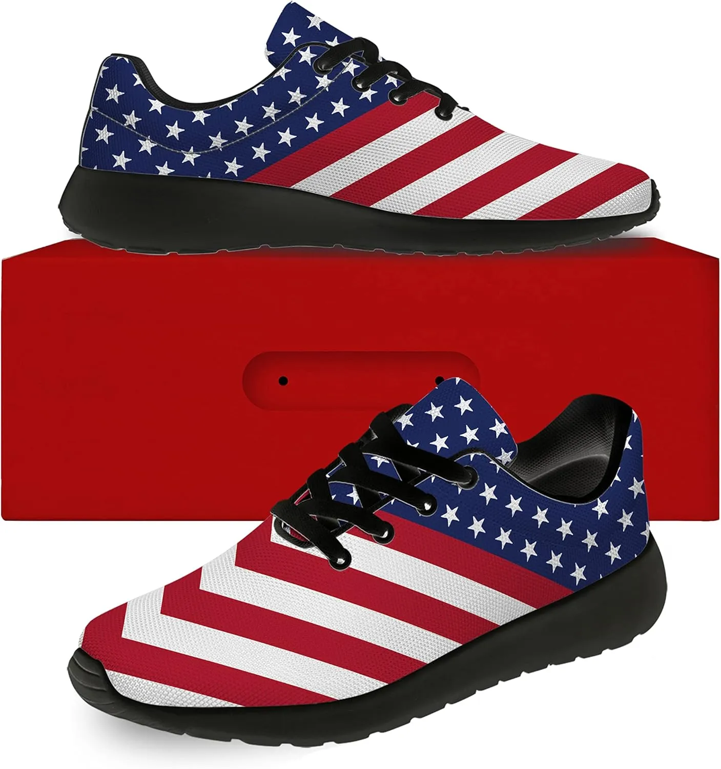 Customized Memorial Day Shoes Unisex Adult Fashion Sneakers Cross Trainer Running Shoes for Women Men