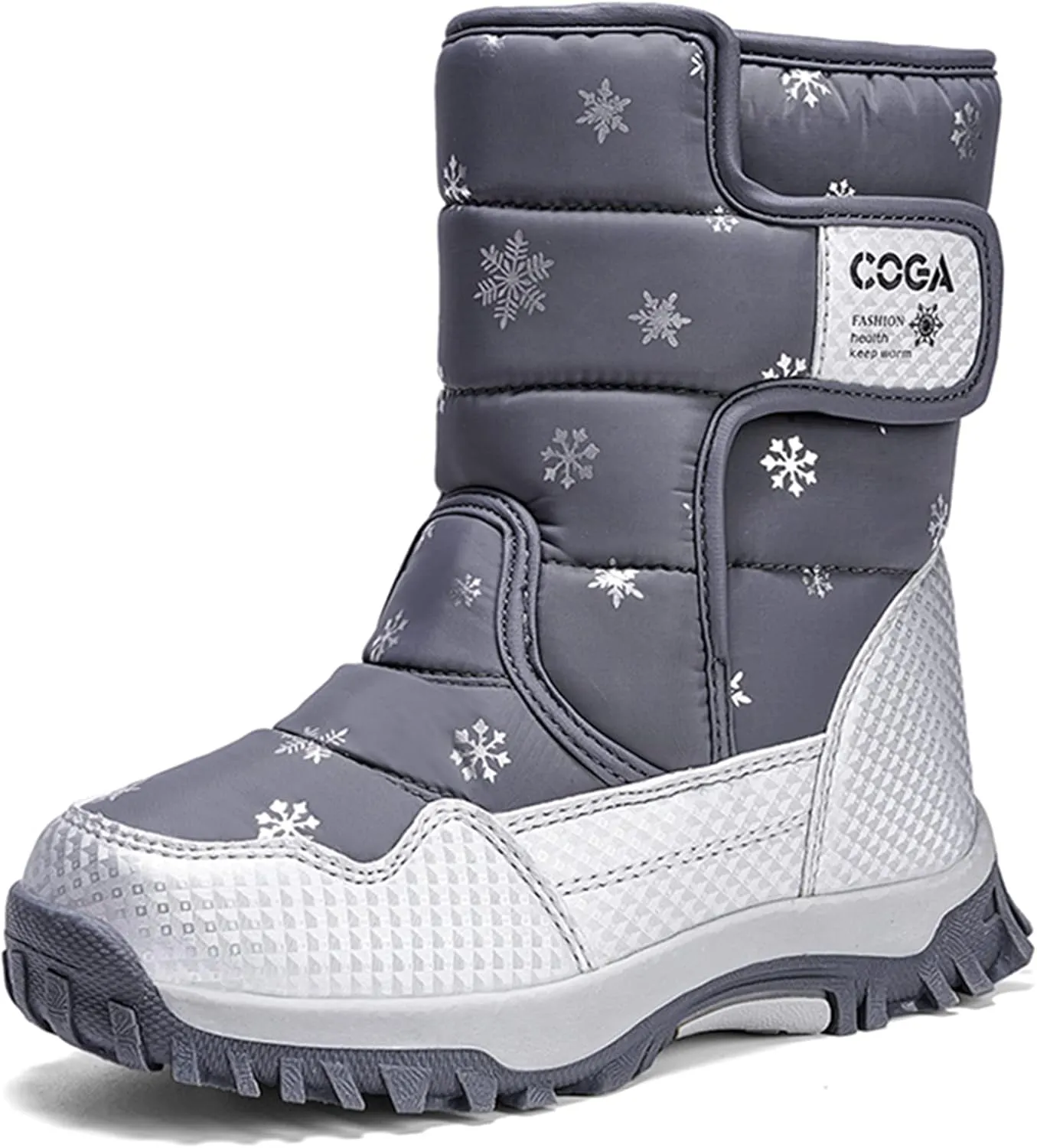 DADAWEN Girls Boys Snow Boots Winter Outdoor Waterproof Slip Resistant Cold Weather Shoes (Toddler/Little Kid/Big Kid)