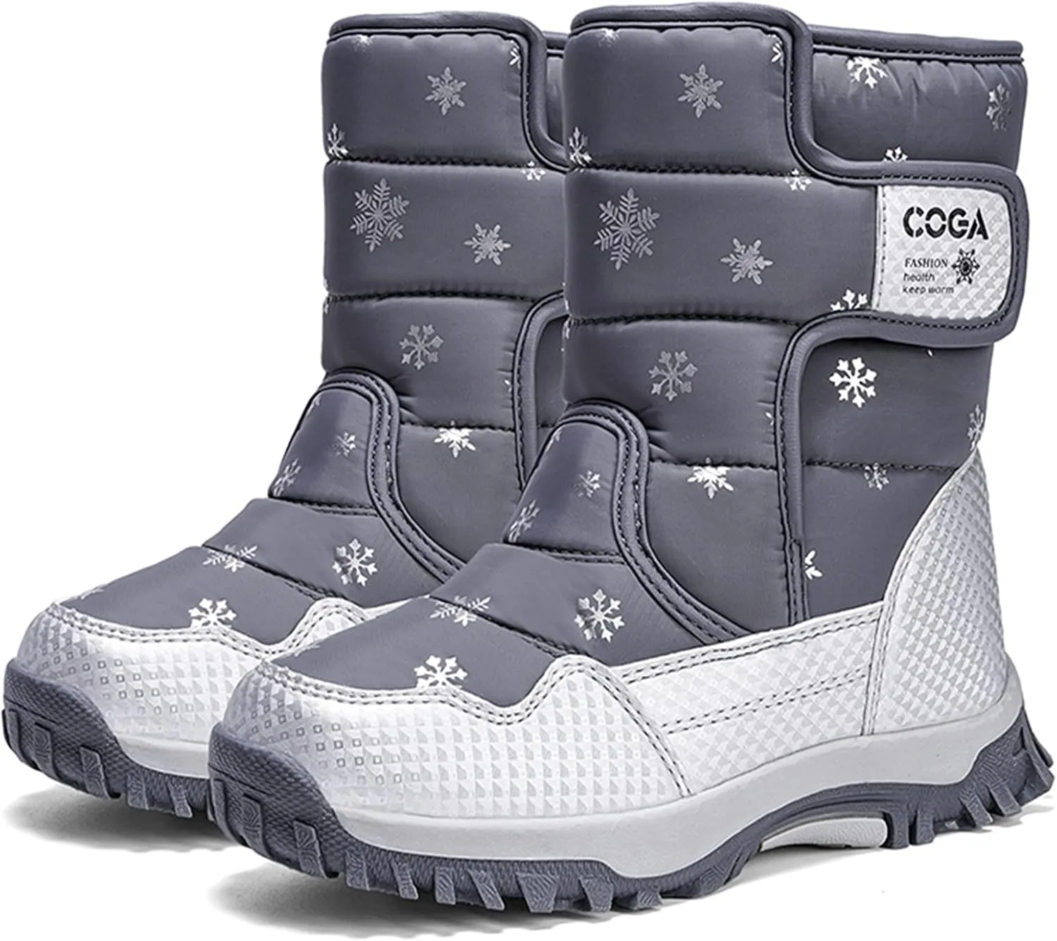 DADAWEN Girls Boys Snow Boots Winter Outdoor Waterproof Slip Resistant Cold Weather Shoes (Toddler/Little Kid/Big Kid)