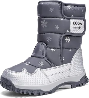 DADAWEN Girls Boys Snow Boots Winter Outdoor Waterproof Slip Resistant Cold Weather Shoes (Toddler/Little Kid/Big Kid)