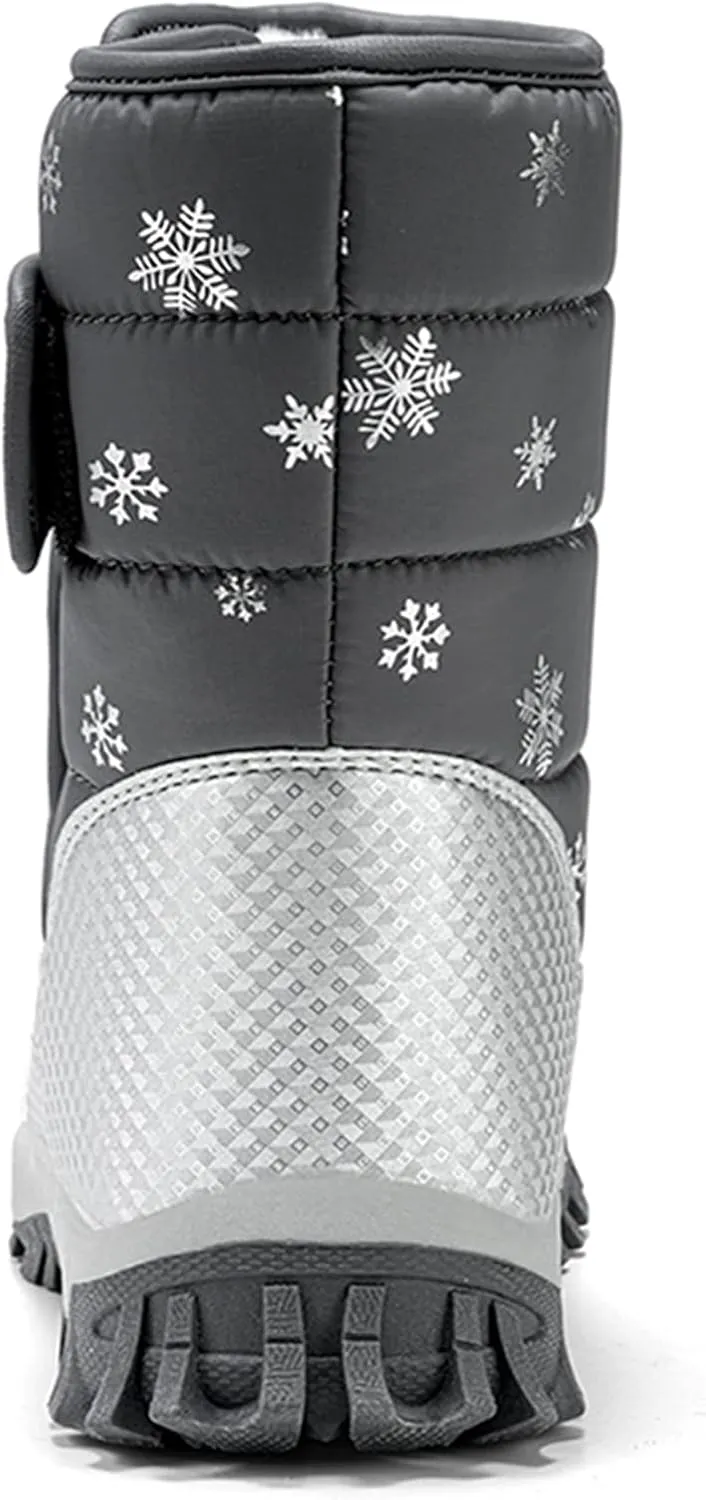 DADAWEN Girls Boys Snow Boots Winter Outdoor Waterproof Slip Resistant Cold Weather Shoes (Toddler/Little Kid/Big Kid)