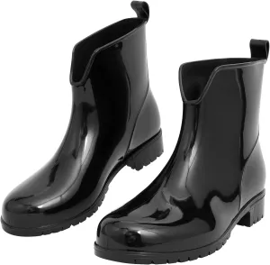 DaeRainy Women's Short Ankle Rain Boots Waterproof Lightweight Chelsea Rain Boots Women Garden Rain Boots