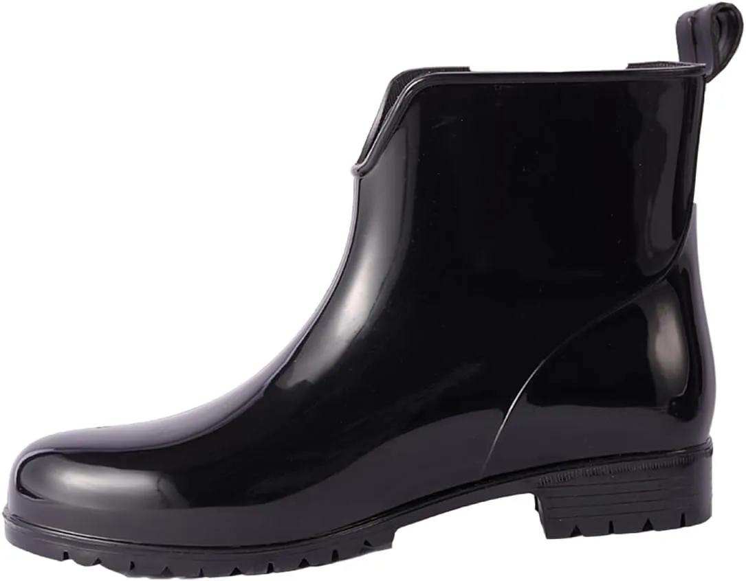 DaeRainy Women's Short Ankle Rain Boots Waterproof Lightweight Chelsea Rain Boots Women Garden Rain Boots