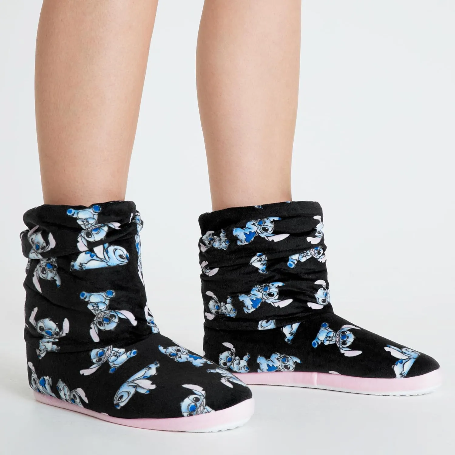 Disney Stitch Boot Slippers Women and Teenagers Warm Plush Baby Yoda House Shoes Size 4-9 Non Slip Sole Gifts for Her