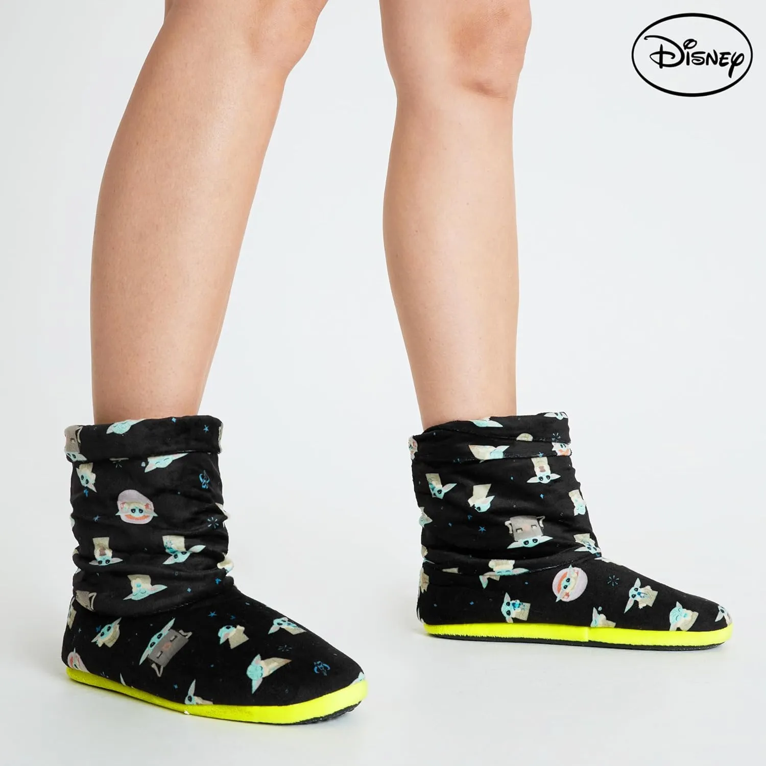 Disney Stitch Boot Slippers Women and Teenagers Warm Plush Baby Yoda House Shoes Size 4-9 Non Slip Sole Gifts for Her