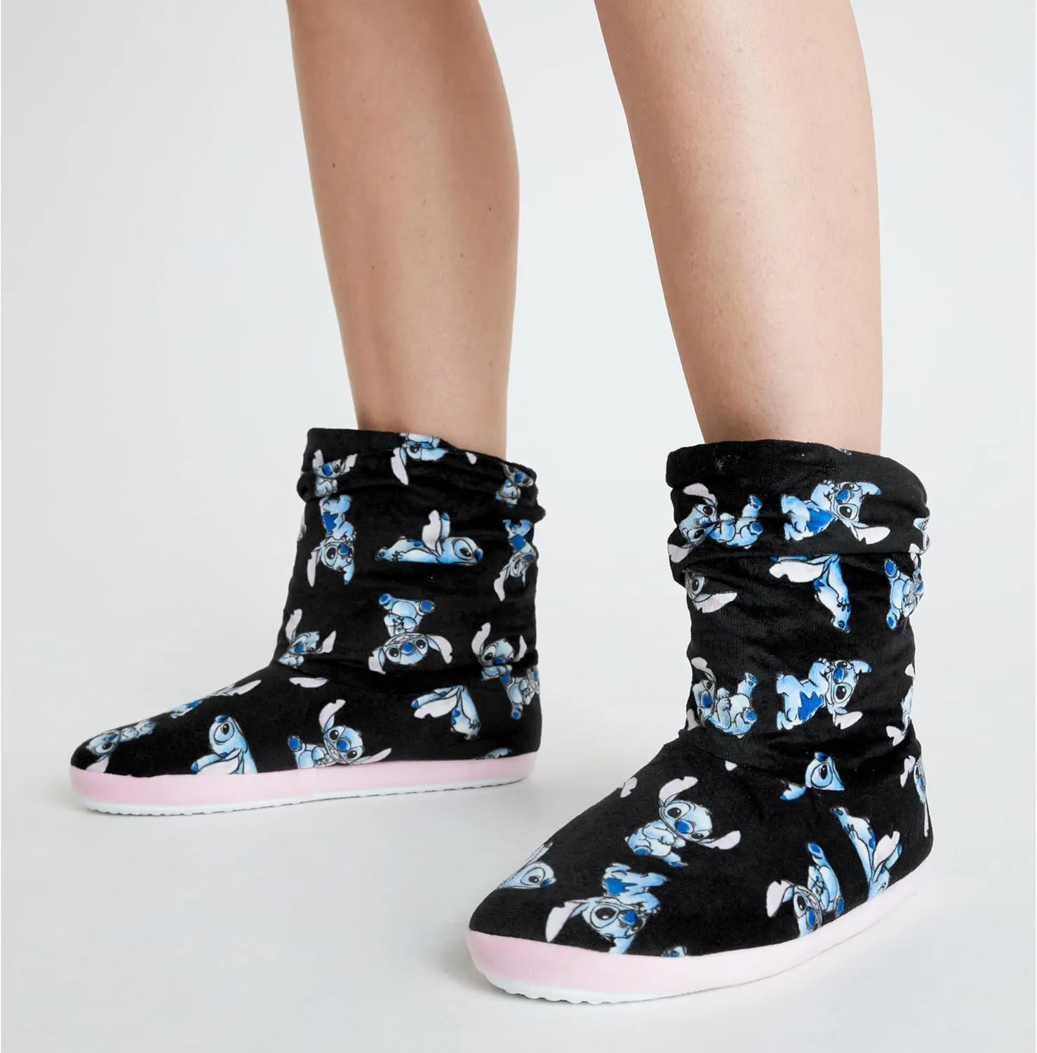 Disney Stitch Boot Slippers Women and Teenagers Warm Plush Baby Yoda House Shoes Size 4-9 Non Slip Sole Gifts for Her