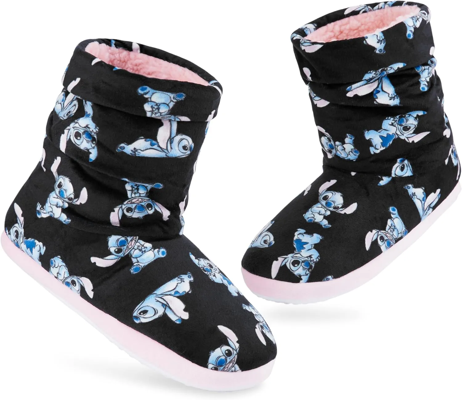 Disney Stitch Boot Slippers Women and Teenagers Warm Plush Baby Yoda House Shoes Size 4-9 Non Slip Sole Gifts for Her