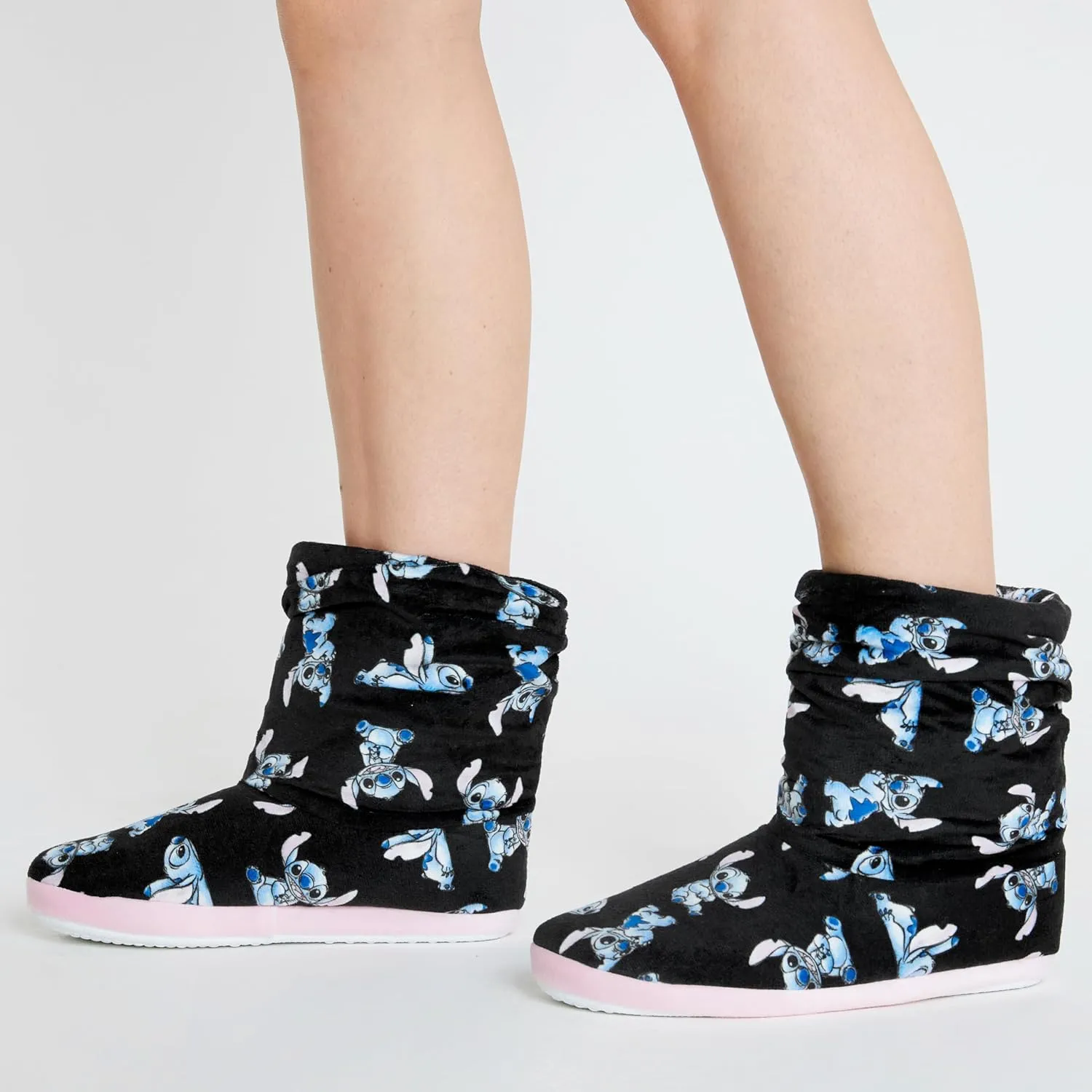 Disney Stitch Boot Slippers Women and Teenagers Warm Plush Baby Yoda House Shoes Size 4-9 Non Slip Sole Gifts for Her