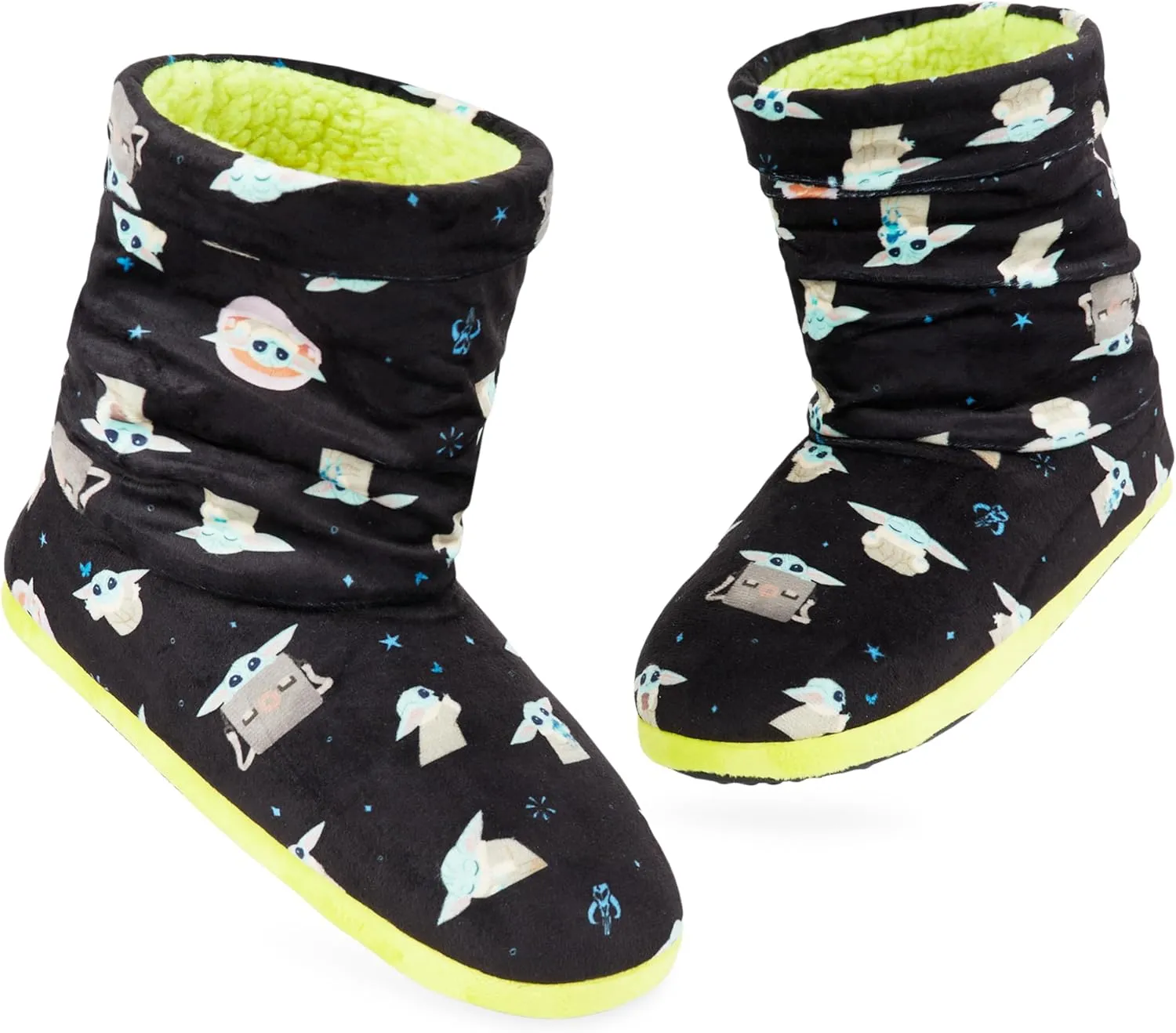 Disney Stitch Boot Slippers Women and Teenagers Warm Plush Baby Yoda House Shoes Size 4-9 Non Slip Sole Gifts for Her