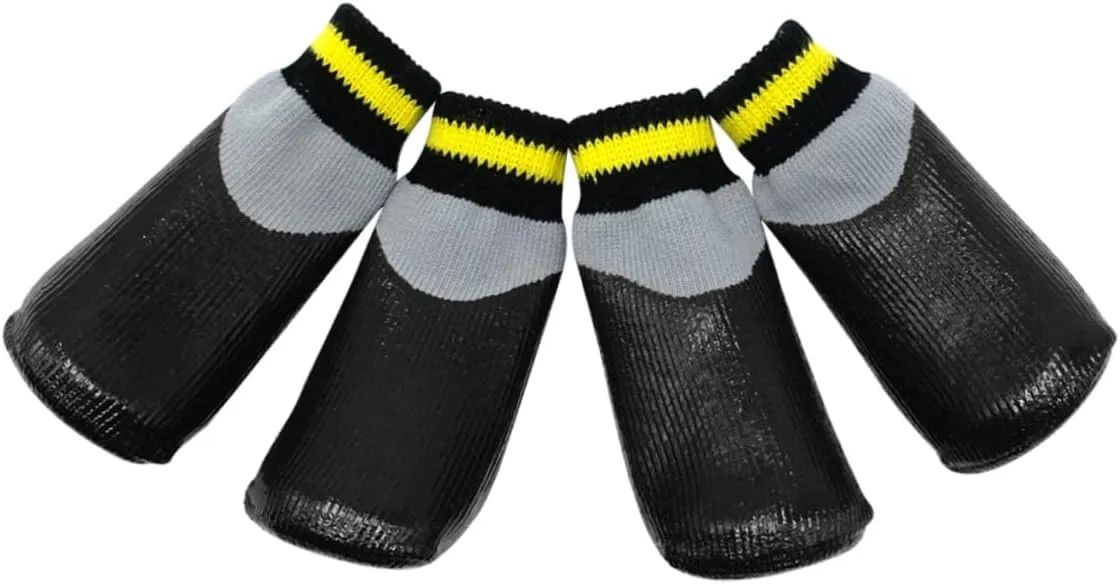 Doggie Socks Winter Shoes for Small Dogs Waterproof Booties Socks Dog Boots -Slip Rubber for Paws Protection