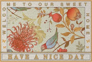 Doormat for Entrance Outdoors,Retro American Style Welcome Mat,Wear Resistant Dirt Resistant Floor mat for Entry Patio,Frontgate Doormat (M,35"x63")