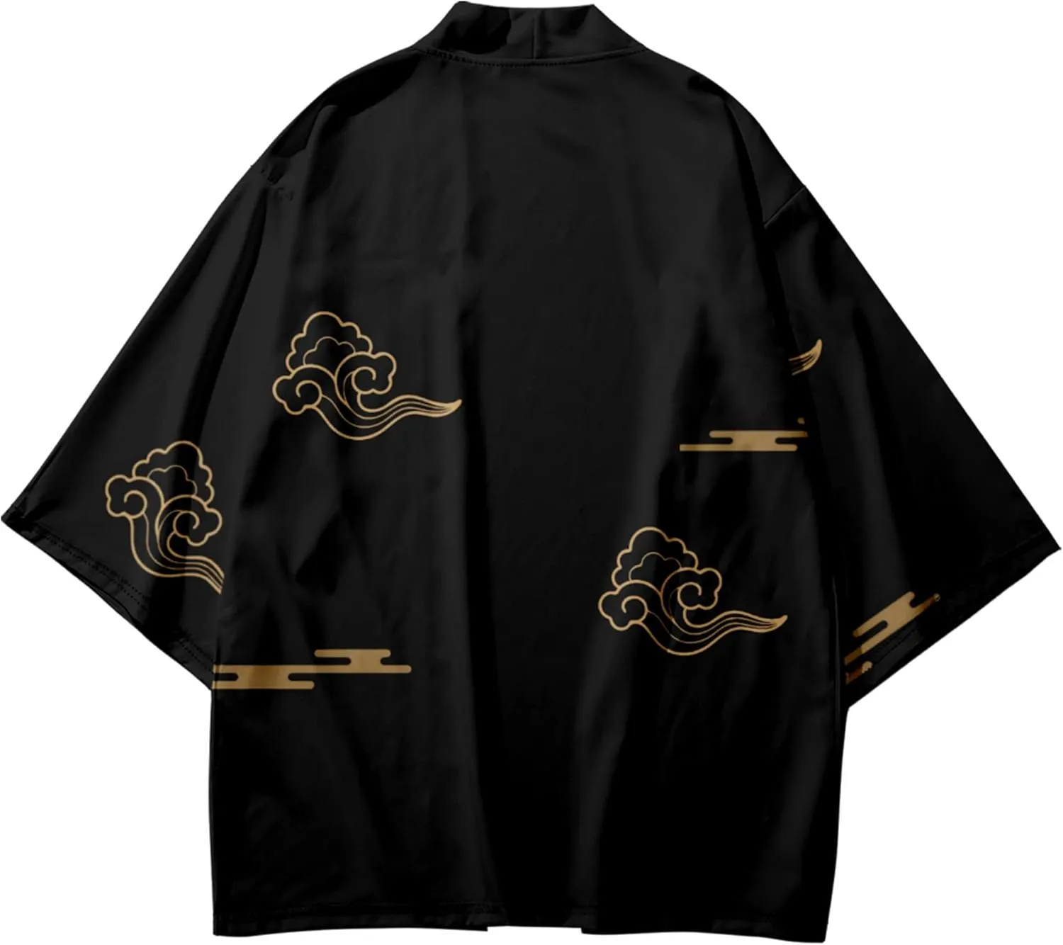 DOSLAVIDA Men's Japanese Kimono Jacket Set Stylish Open Front Coat With Shorts Chinese Style Printed Cardigan Suits