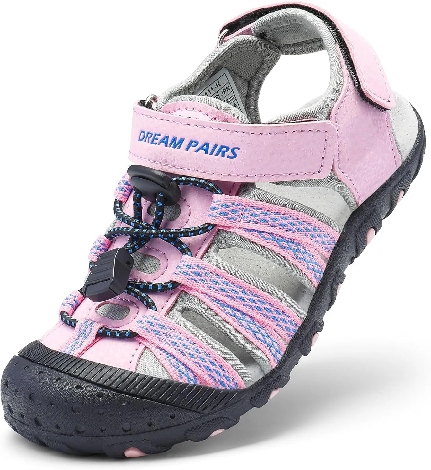 DREAM PAIRS Boys Girls Summer Outdoor Athletic Sport Sandals Hiking Beach Casual Closed Toe Adjustable Multicolor for Toddler/Little/Big Kids