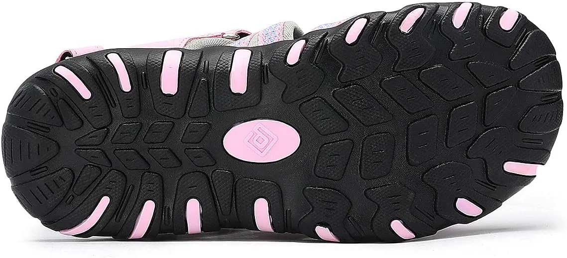 DREAM PAIRS Boys Girls Summer Outdoor Athletic Sport Sandals Hiking Beach Casual Closed Toe Adjustable Multicolor for Toddler/Little/Big Kids