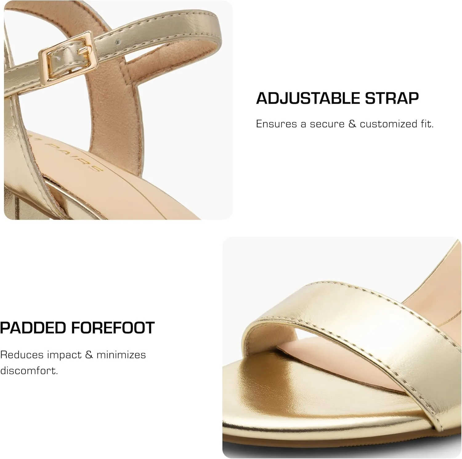 DREAM PAIRS Women's Chunky Heels Block Round Open Toe Ankle Strap Heel Fashion Wedding Party Comfort Dress Sandals Shoes