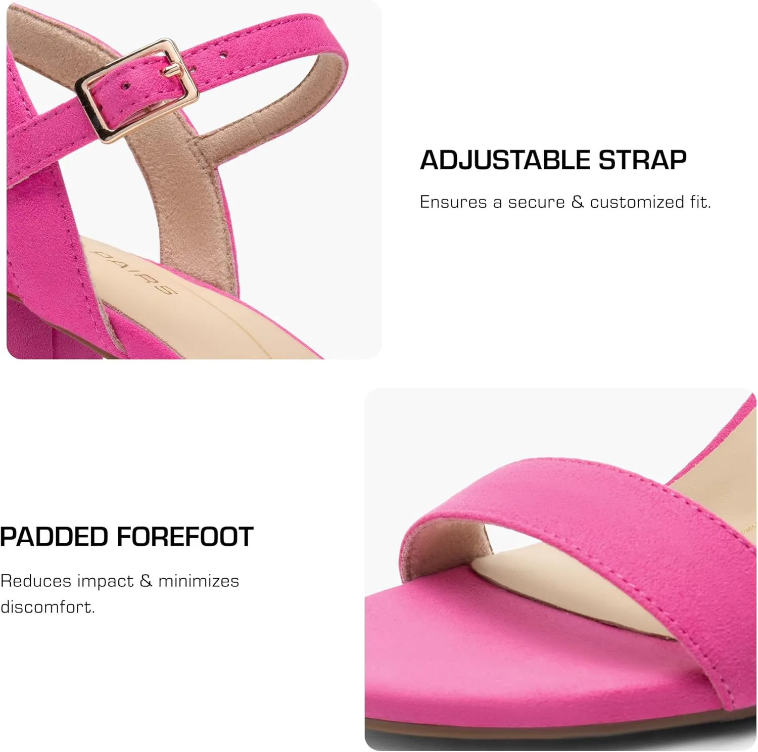DREAM PAIRS Women's Chunky Heels Block Round Open Toe Ankle Strap Heel Fashion Wedding Party Comfort Dress Sandals Shoes