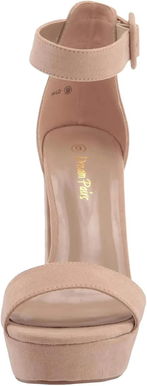 DREAM PAIRS Women's Hi-lo Heeled Sandal