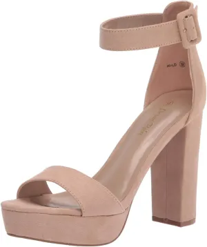 DREAM PAIRS Women's Hi-lo Heeled Sandal