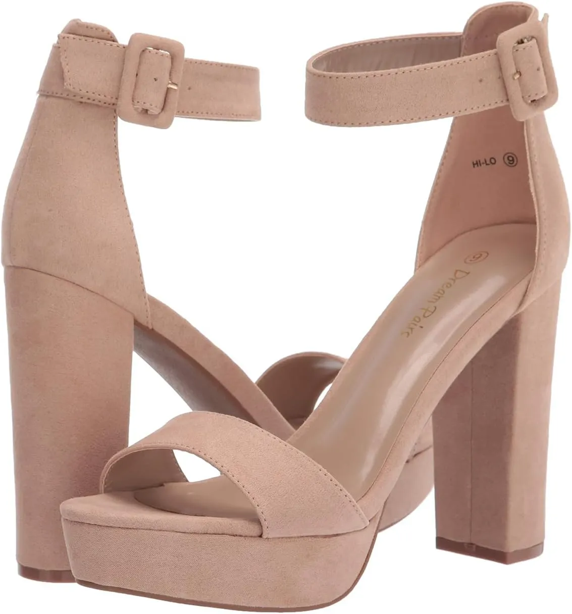 DREAM PAIRS Women's Hi-lo Heeled Sandal