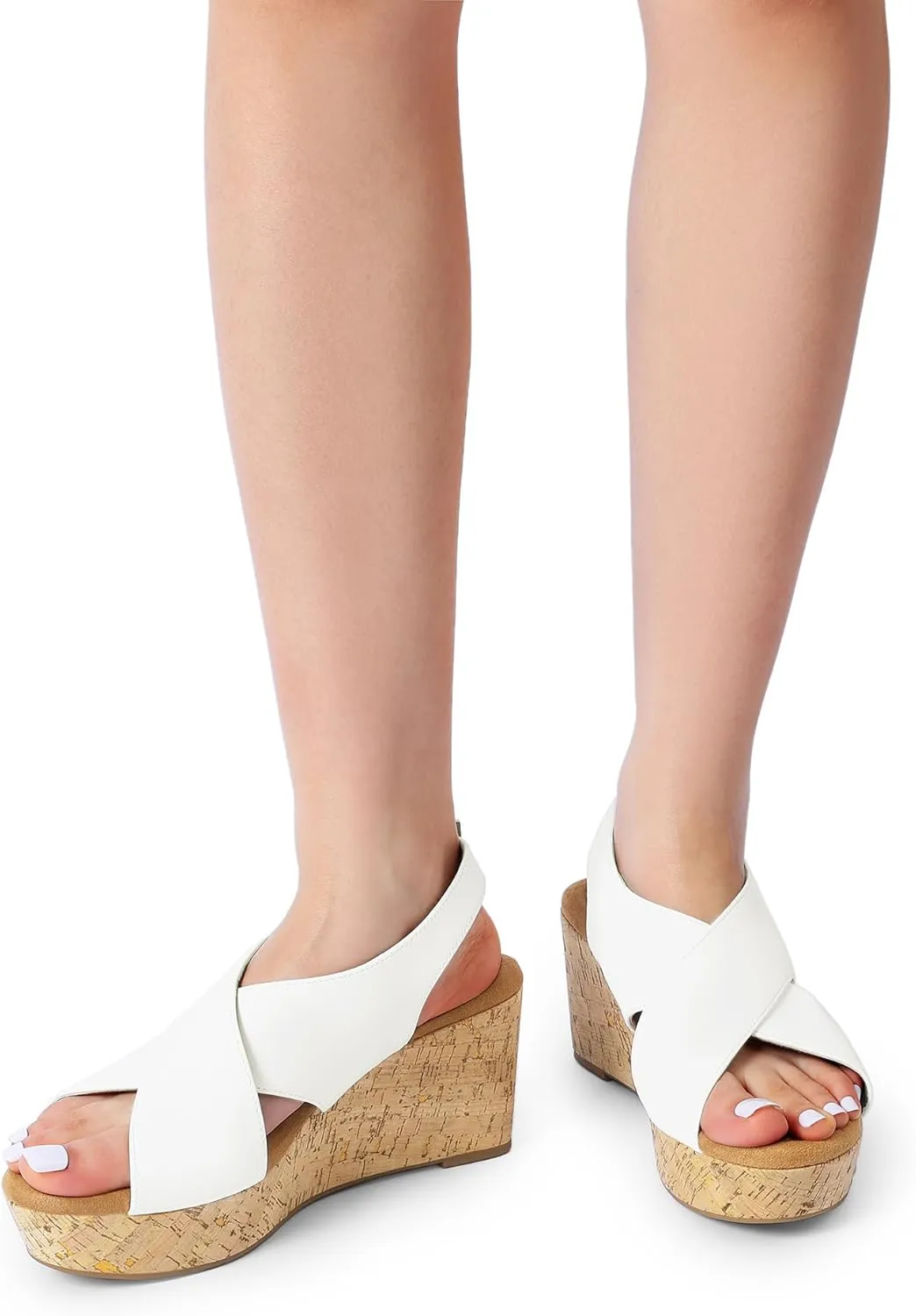 DREAM PAIRS Women's Platform Wedge Sandals Comfortable Ankle Strap Sandals for Women Casual Dressy Summer