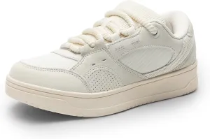 DREAM PAIRS Women's Skateboarding Shoes Low Top Walking Lace-Up Comfortable Casual Vivi Fashion Sneakers