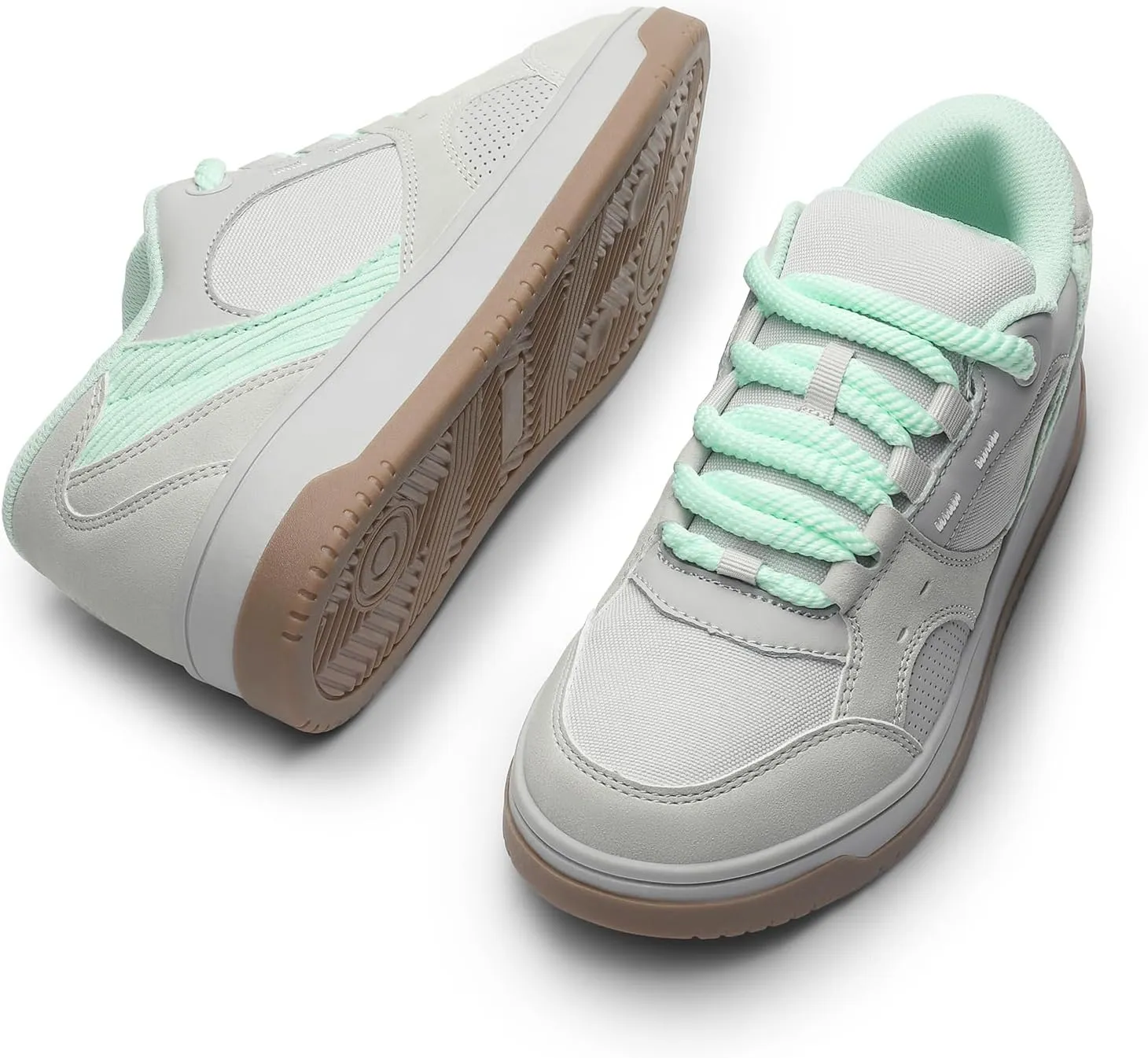 DREAM PAIRS Women's Skateboarding Shoes Low Top Walking Lace-Up Comfortable Casual Vivi Fashion Sneakers