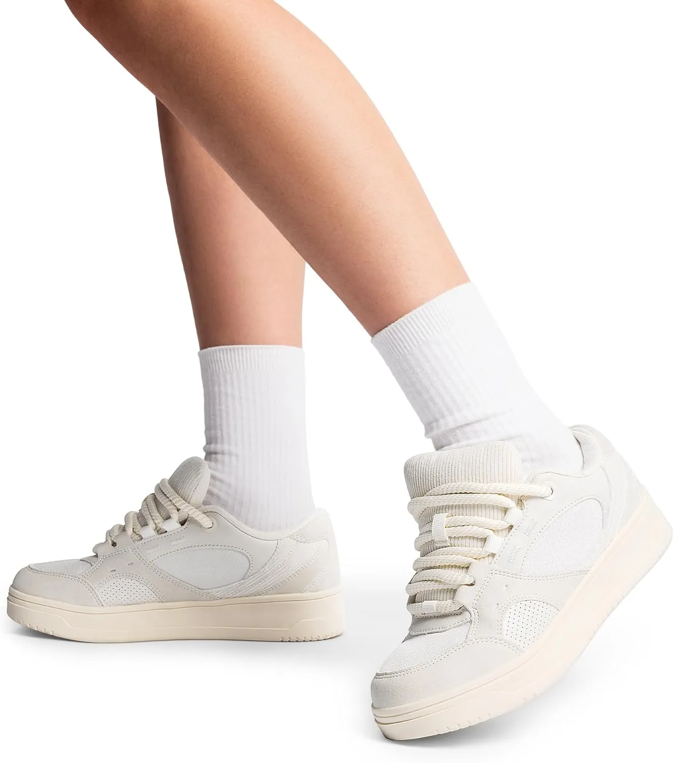DREAM PAIRS Women's Skateboarding Shoes Low Top Walking Lace-Up Comfortable Casual Vivi Fashion Sneakers