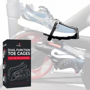 Dual Function Toe Cages - Convert Pedals to Two Sided Toe Cages or Delta Cleats - Compatible with Peloton Bike & Bike 