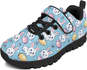 Easter Rabbit Eggs Pattern Boy Shoes Athletic Running Fashion Sneakers Walking Breathable Kids Girls Fitness Cross-Training Tennis Lightweight Shoes(Little Kid/Big Kid)