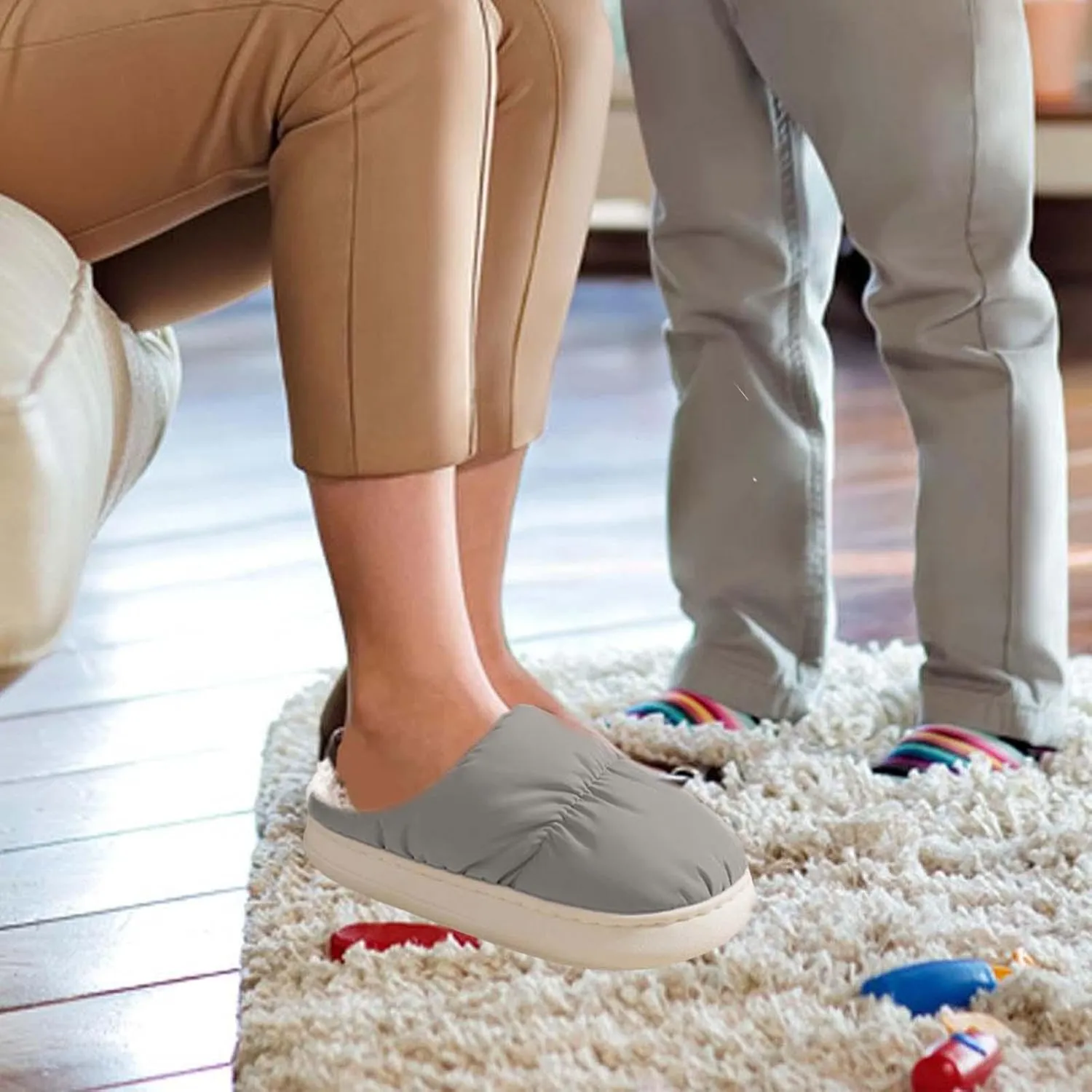Electric Heated Slippers - Heating Boots Foot Warmers, Warmer Slippers | Rechargeable Battery Shoes Heat Foot Warmer with USB Charger, Heated Fleece Warming Shoes Cold Weather Slippers for Men Women