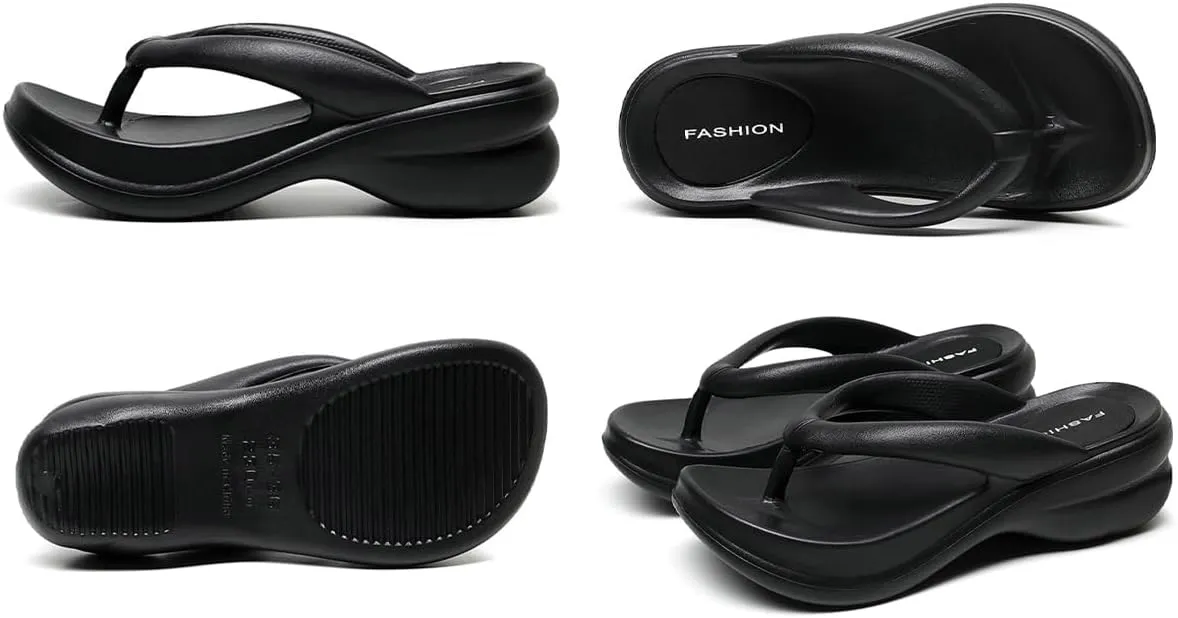 Epsion Women's Pillow Sandals Arch Support Recovery Sandal Flip Flops Soft Summer Beach Thong Slide Shoes