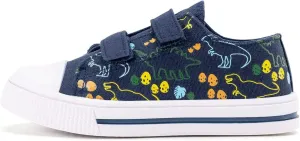 EUXTERPA Kids Toddler Sneakers Boys Girls Canvas Shoes Walking Sneaker with Easy Fasten Strap