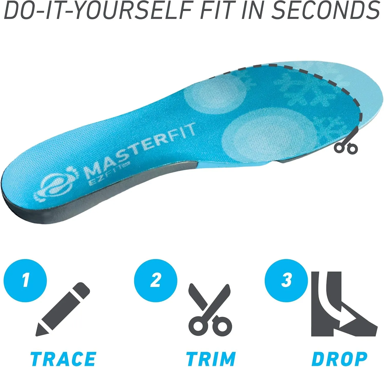 EZFit QF Ski & Snowboard Boot Insoles - Pain Relief Inserts for Men & Women with Regular & High Arch Support Boot Insoles for Better Control, Reduced Fatigue & Heel Support - Regular/Large