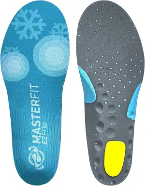 EZFit QF Ski & Snowboard Boot Insoles - Pain Relief Inserts for Men & Women with Regular & High Arch Support Boot Insoles for Better Control, Reduced Fatigue & Heel Support - Regular/Large