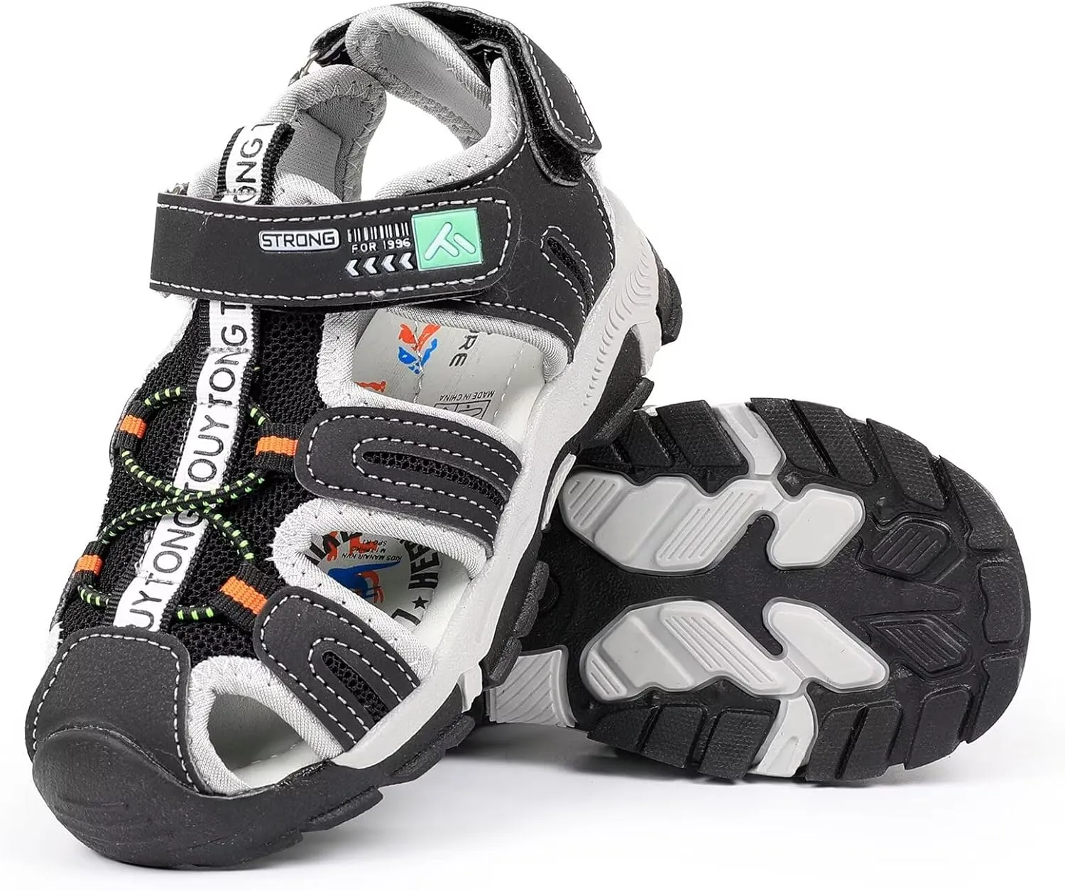 FANTURE Kids Athletic Sandals Closed Toe Lightweight Boys Girls Outdoor Summer Sports Shoes