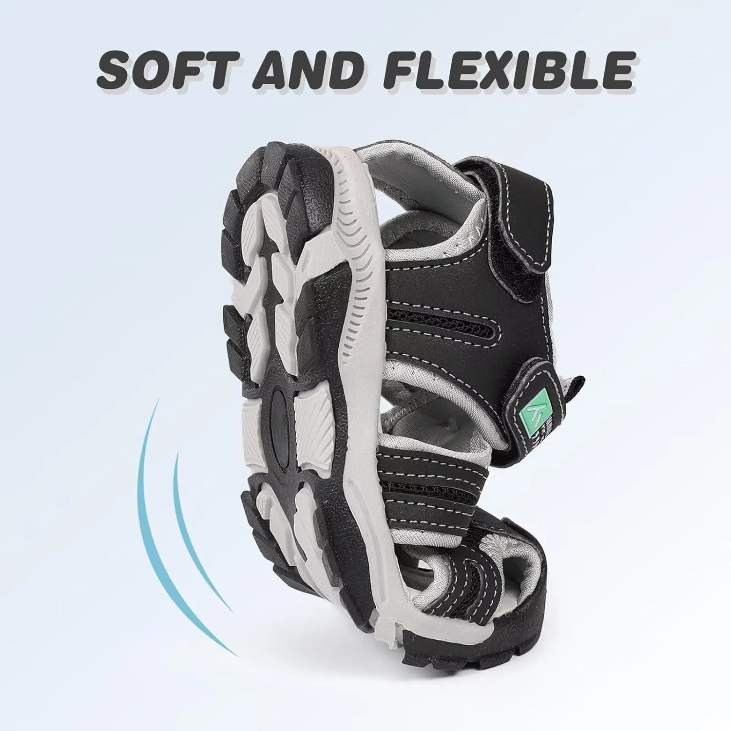 FANTURE Kids Athletic Sandals Closed Toe Lightweight Boys Girls Outdoor Summer Sports Shoes