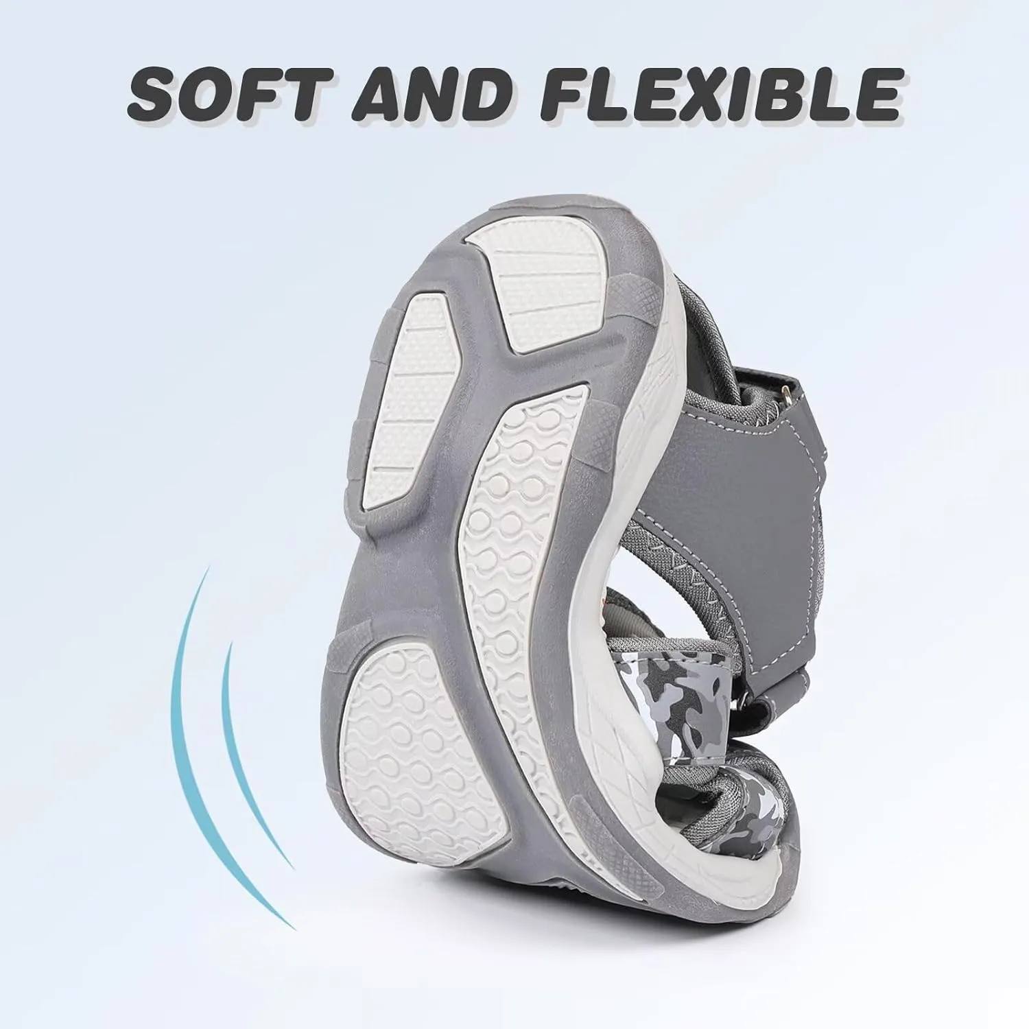 FANTURE Kids Athletic Sandals Closed Toe Lightweight Boys Girls Outdoor Summer Sports Shoes
