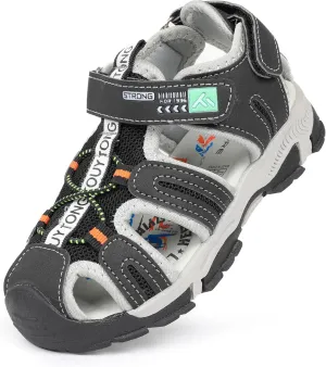 FANTURE Kids Athletic Sandals Closed Toe Lightweight Boys Girls Outdoor Summer Sports Shoes