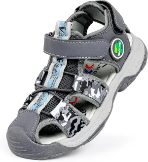 FANTURE Kids Athletic Sandals Closed Toe Lightweight Boys Girls Outdoor Summer Sports Shoes