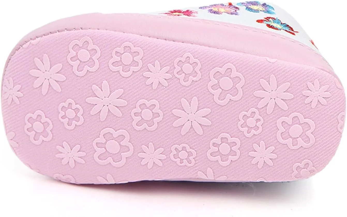 Fashion Kids High Top Sneakers Boys Girls Flower Print Soft Soled First Walking Shoes Crib Shoes Slip On Shoes